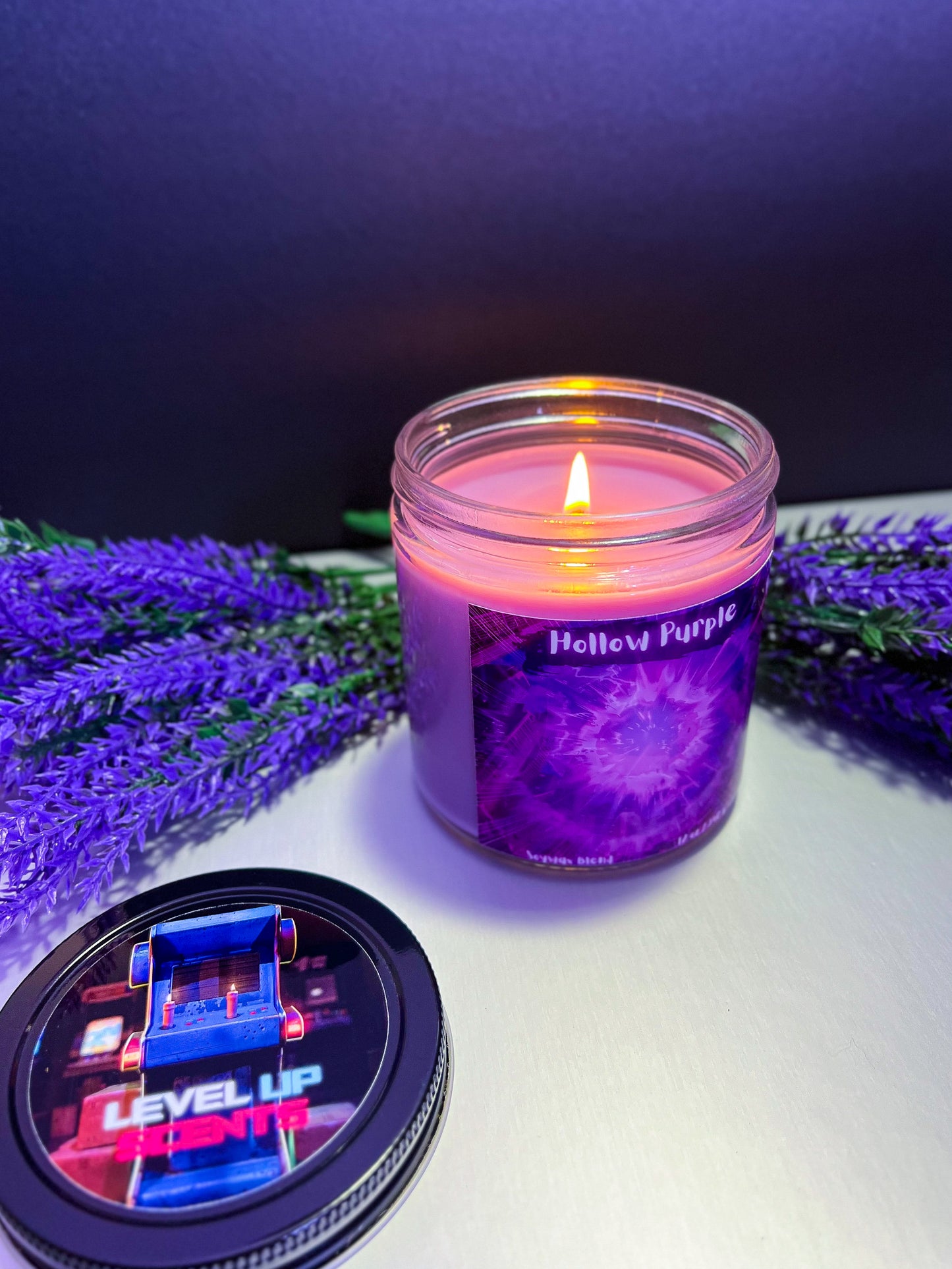 Hollow Purple Candle Lavender, Eucalyptus, Patchouli (Jujutsu Kaisen)