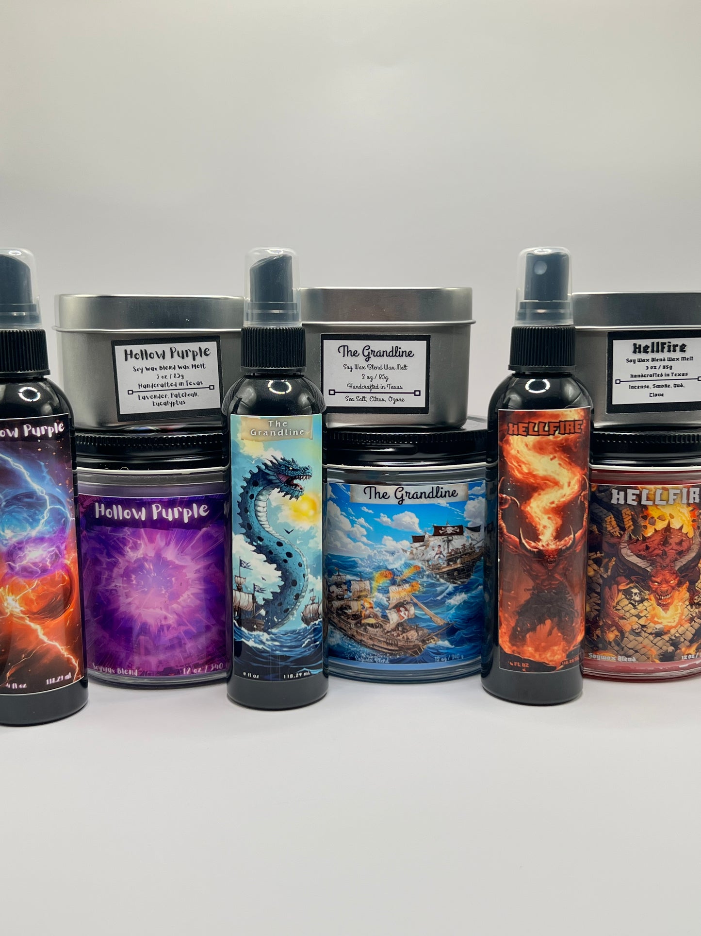 Anime inspired Candle Wax Melts and Room sprays